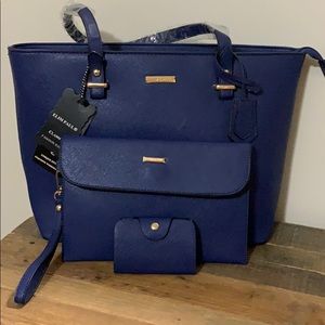 NWT Elim & Paul 3pc set. Tote, clutch & photo
